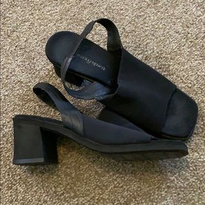 Black square toe heels (2”)